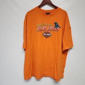 Harley Davidson Grand Cayman Graphic Tee Short Sleeve‎ Orange - 3XL